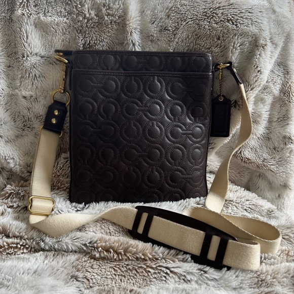 Coach Dark Brown Cross-Body Purse - Picture 2 of 6